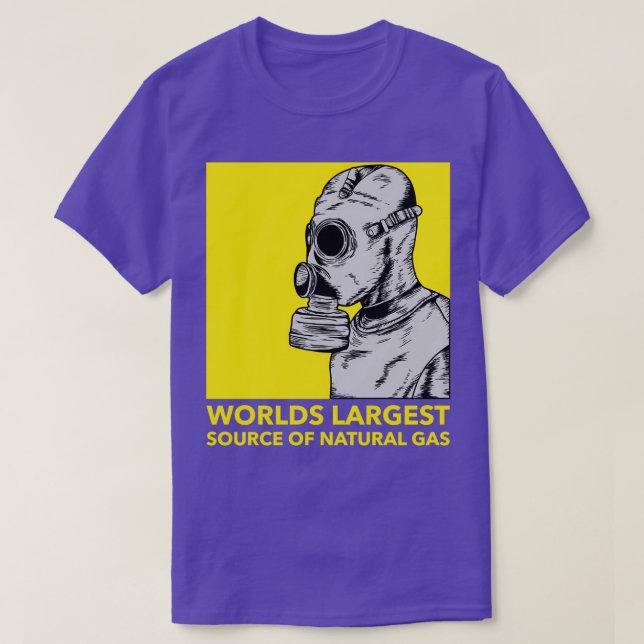 T-shirt Plus grande source de gaz naturel dans le monde 38 (Design devant)