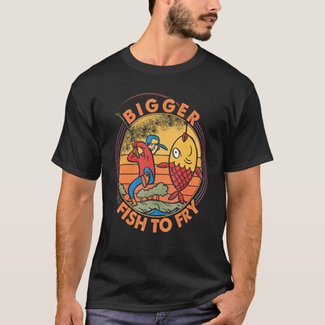 T-shirt Plus Gros Poisson À Frire   Pêche   Pêcheurs (Devant)