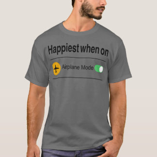 T-shirt Plus heureux en mode Avion amis vintage des années