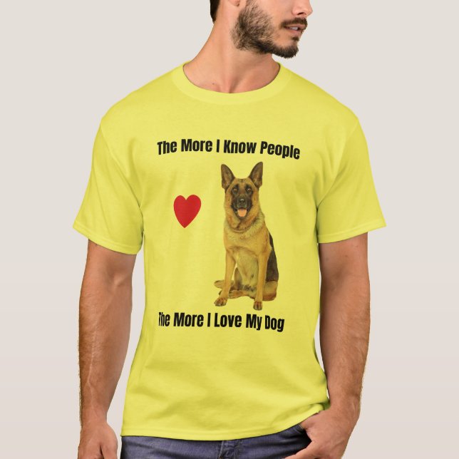 T-shirt Plus Je Connais Les Gens, Plus J'Aime Ma Gertie (Devant)