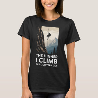 T-shirt Plus je grimpe, plus je me tais grimpeur