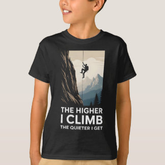 T-shirt Plus je grimpe plus je me tais grimpeur de roche