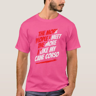 T-shirt Plus Je Rencontre De Personnes Corso Corso Drôle A
