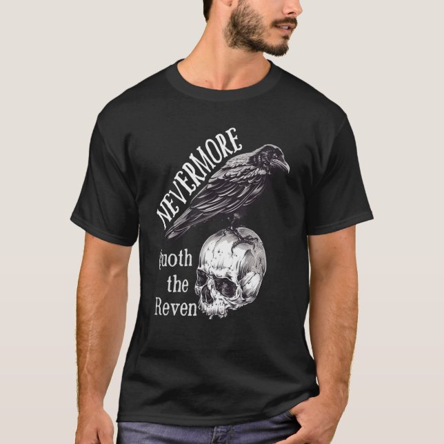 T-shirt Plus Le Corbeau Edgar Allan Poe Dark Academia (Devant)