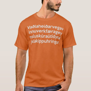 T-shirt Plus long mot islandais drôle Chemise islandaise