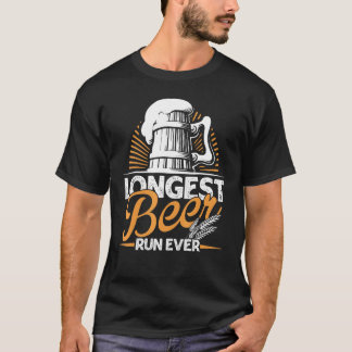 T-shirt Plus longue course de bière jamais exécutée