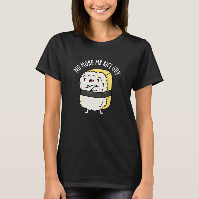 T-shirt Plus M. Rice Guy Funny Sushi Pun Dark BG (Devant)