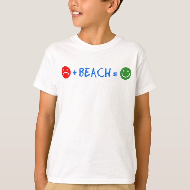 T-shirt Plus Plage Égale Heureux (Devant)