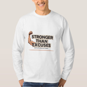 T-shirt Plus puissant que l'Excusse Graphique Coeur   Manc