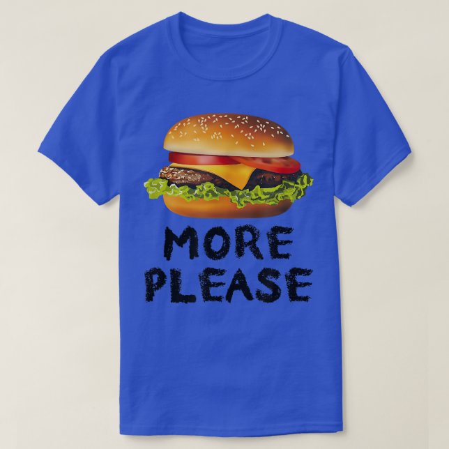 T-shirt Plus S'Il Vous Plaît Funny Hamburger (Design devant)