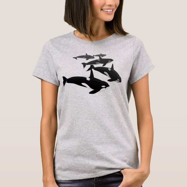 T-Shirt Plus Size Orca Shirt pour baleines orca fe (Devant)