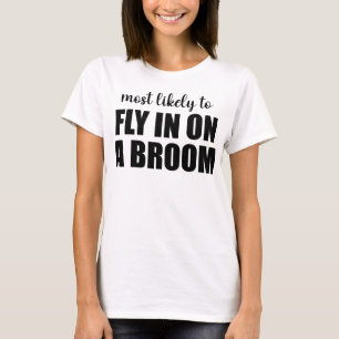 T-shirt Plus susceptible d'arriver en volant sur un balai
