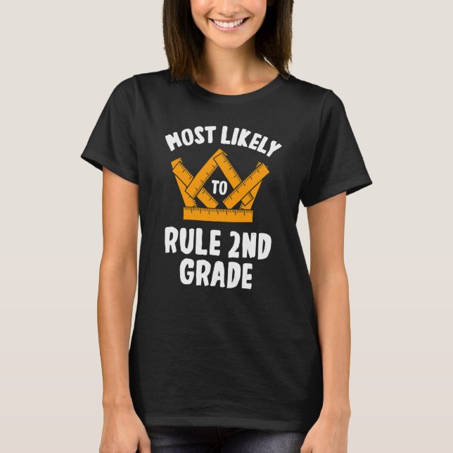 T-shirt Plus susceptible de diriger un élève de 2e année   (Devant)