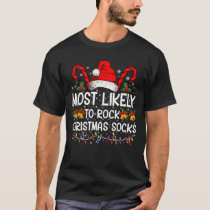 T-shirt Plus susceptible de faire bouger Noël Chaussettes