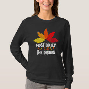 T-shirt Plus Susceptible De Faire La Vaisselle Famille Cor