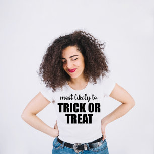 T-shirt Plus susceptible de faire Trick Or Treat Funny Hal