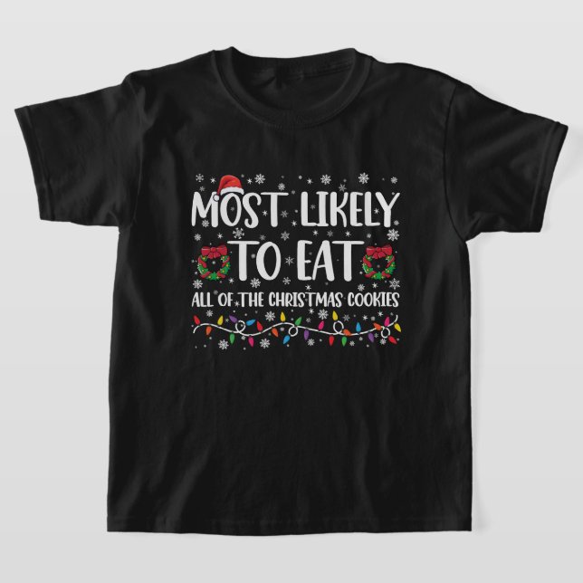 T-shirt Plus Susceptible De Manger Tous Les Biscuits De No (Poser)