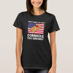 T-shirt Plus susceptible de prendre Cornhole trop au série