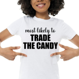 T-shirt Plus susceptible d'échanger les bonbons drôle Hall