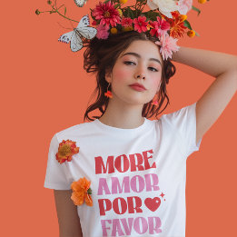 T-shirt Plus tendance Amor Por Favoriser Rouge et rose Sim