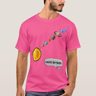 T-shirt Pluto Drôle Et Système Solaire Astrono De Science