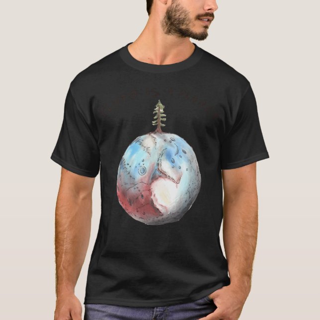 T-shirt Pluto Est Une Planète - Illustration Dessinée À La (Devant)