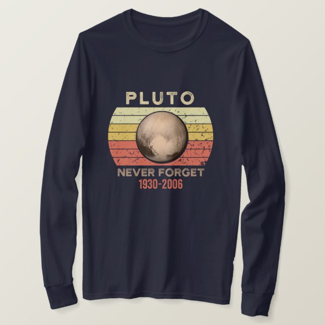 T-shirt pluto jamais oublier, eris, lune, astronomie, astr (Design devant)