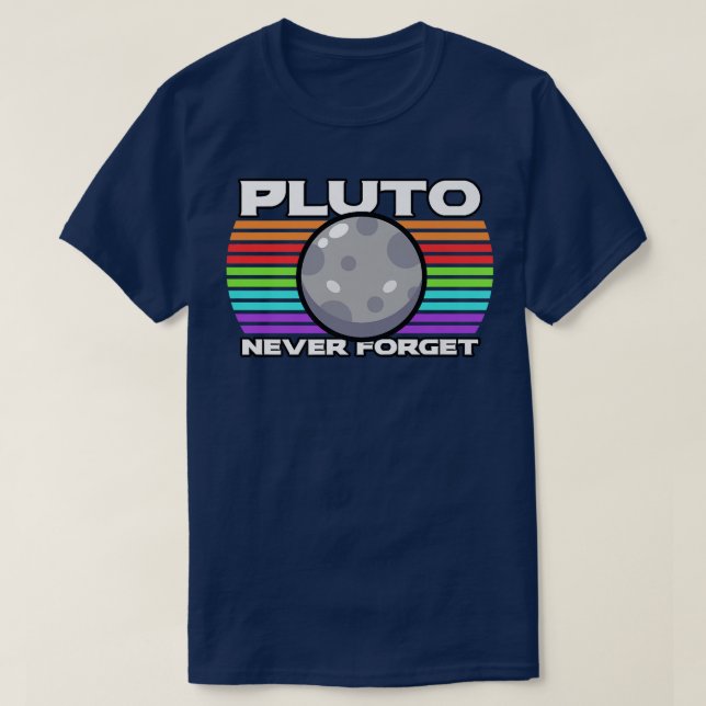 T-shirt Pluto Never Forget 1930-2006 (Design devant)