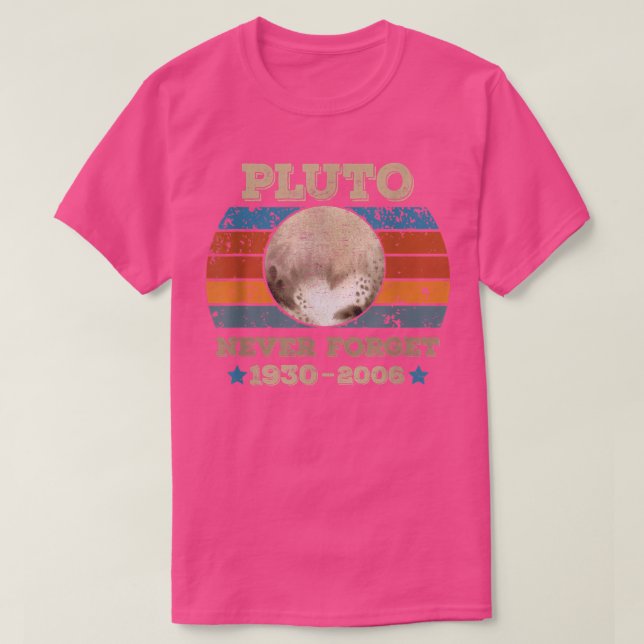 T-shirt Pluto Never Forget Science Astronomie Rétro de l'e (Design devant)