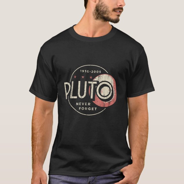 T-shirt Pluto n'oublie jamais la science amusante rétro (Devant)