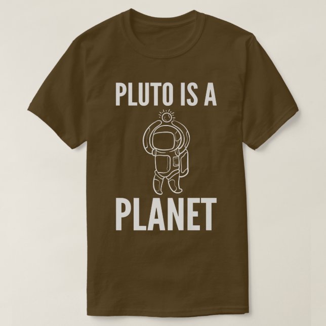 T-shirt Pluton est Planète Spaceman ou Astronaut (Design devant)