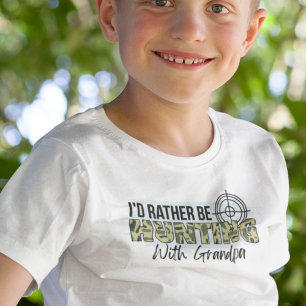 T-shirt Plutôt Chasser Avec Grand-Père Drôle