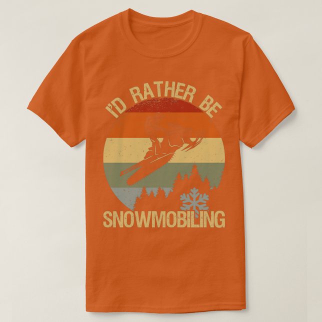 T-shirt Plutôt être motoneige (Design devant)