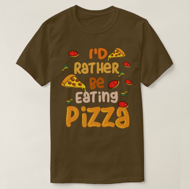 T-shirt Plutôt manger Pizza Ironic Pizza Chef  (Design devant)