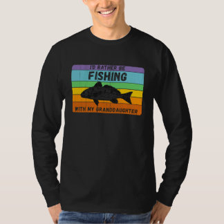 T-shirt Plutôt Pêcher Avec Grandgirl Vintage Grand