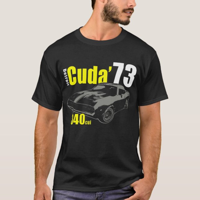 T-shirt Plymouth Cuda Barracuda - Détroit - Mopar (Devant)