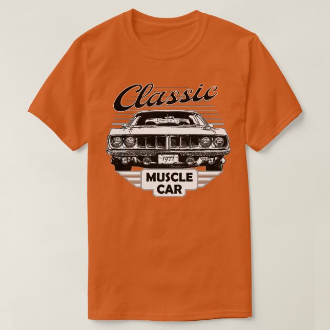 T-shirt Plymouth Hemi Cuda Classic American Muscle les ann (Design devant)