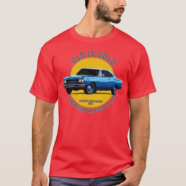 T-shirt Plymouth Road Runner American Muscle 60s 70s Old i (Devant)