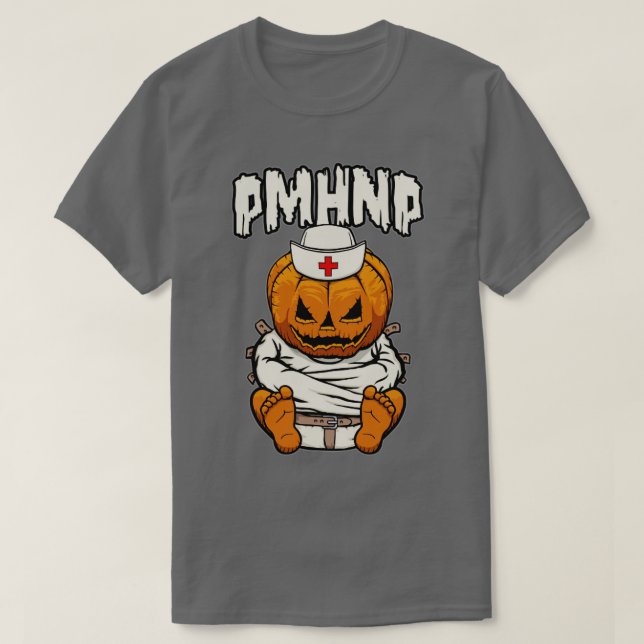 T-shirt PMHNP Psychiatrique Infirmière Crazy Halloween Pom (Design devant)