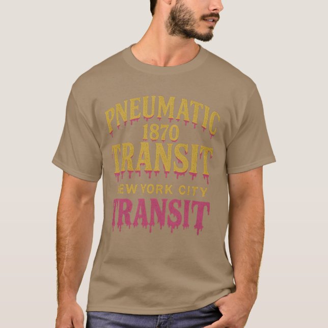 T-shirt Pneumatic Transit 1870 – New York City (Devant)
