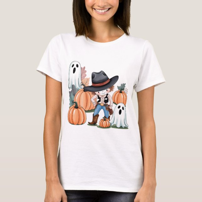 T-shirt Png Citrouille Halloween occidental (Devant)