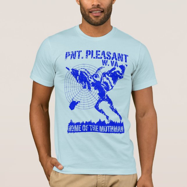 T-shirt Pnt. Agréable, W. VA - à la maison du Mothman (Devant)