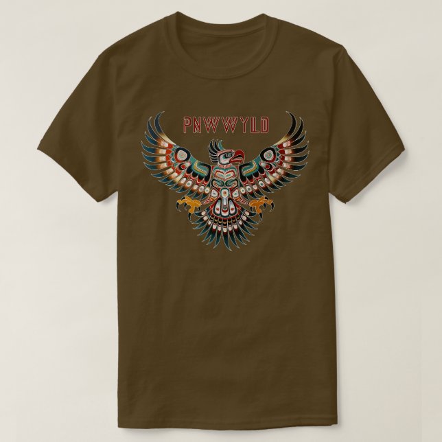 T-shirt PNW WYLD Thunderbird pacifique northwest tribal na (Design devant)