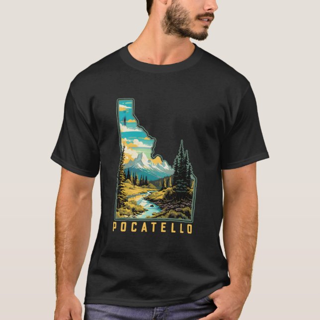 T-shirt Pocatello Idaho State Nature Graphique (Devant)