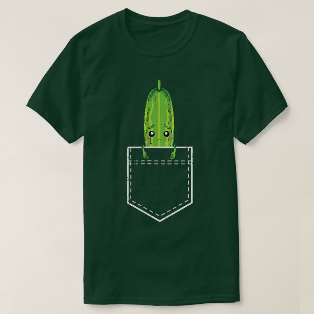 T-shirt Poche à légumes cuite de chou concombre de chou (Design devant)