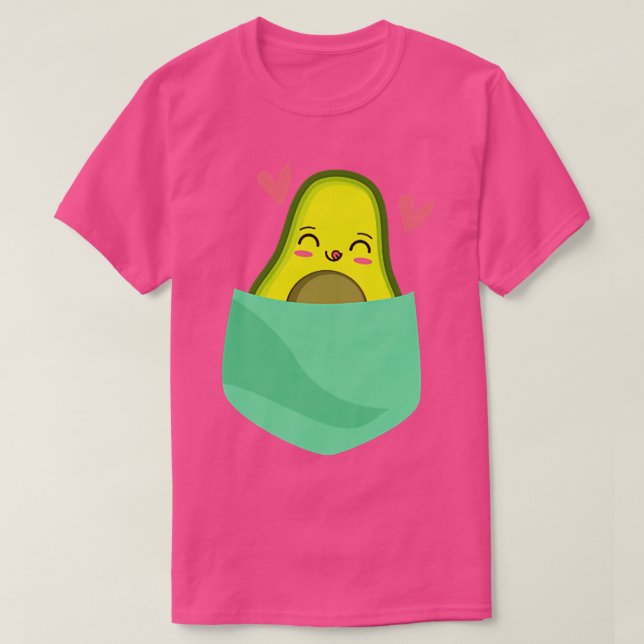 T-shirt poche avec avocat (Design devant)