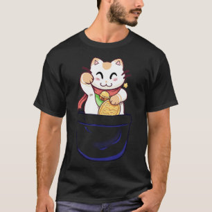 T-shirt Poche Chat chanceux