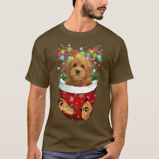 T-shirt Poche de neige Goldendoodle Chiens de poche de Noë