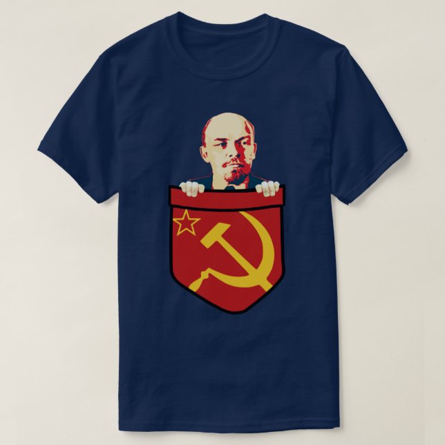 T-shirt Poche de poitrine du communisme Vladimir Lénine (Design devant)