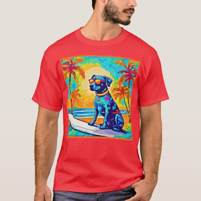 T-shirt Poche de surf : Lunettes de soleil de plage (Devant)